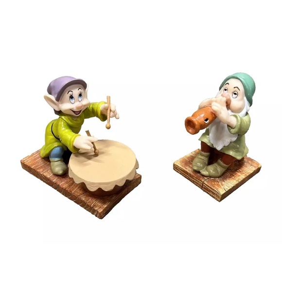 Dopey & Sleepy Lot Snow White & The Seven Dwarfs Disney Figure 65th Anniversary - Picture 1 of 8